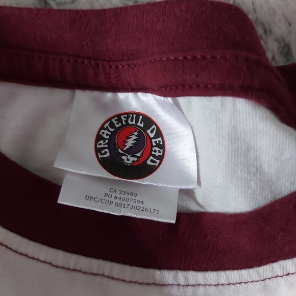 Grateful Dead White Tee cropped size large - Picture 4 of 5